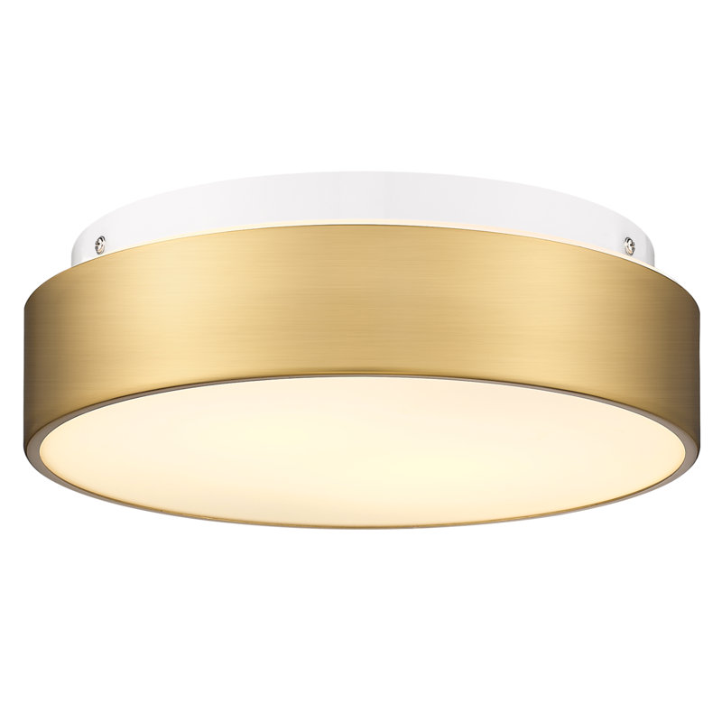 Wrought Studio 2 Light 12'' Simple Drum Flush Mount & Reviews Wayfair